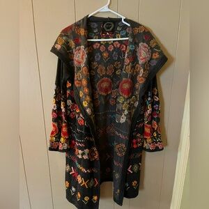 Johnny Was Women's multi Cardigan with hoodie